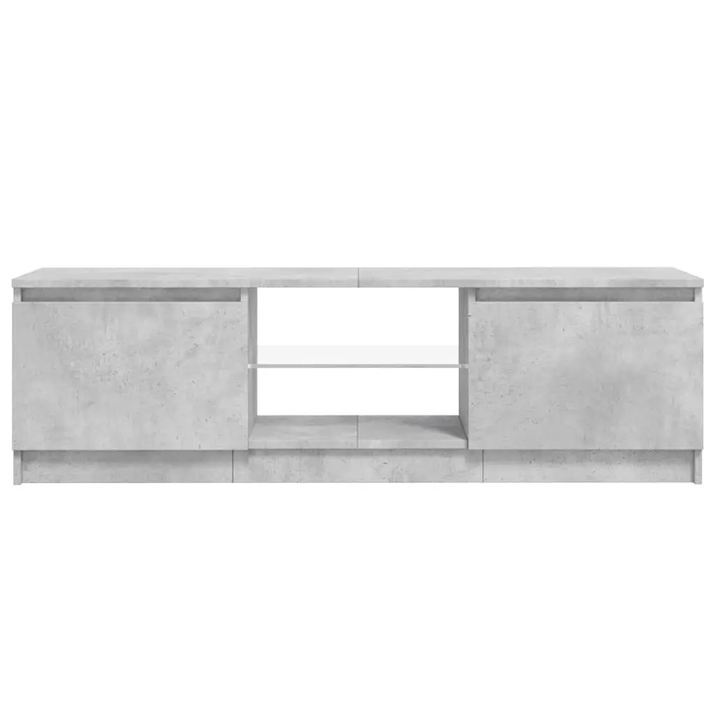 Grey Modern TV Cabinet with RGB LED Lighting
