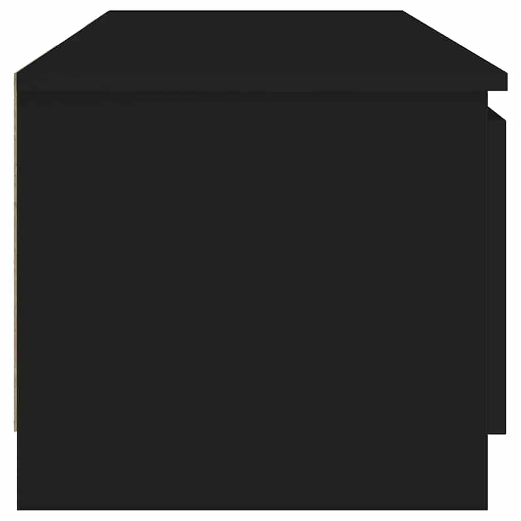 TV Cabinet Black RGB LED Lights 140x40x36cm Entertainment Unit Storage Organizer