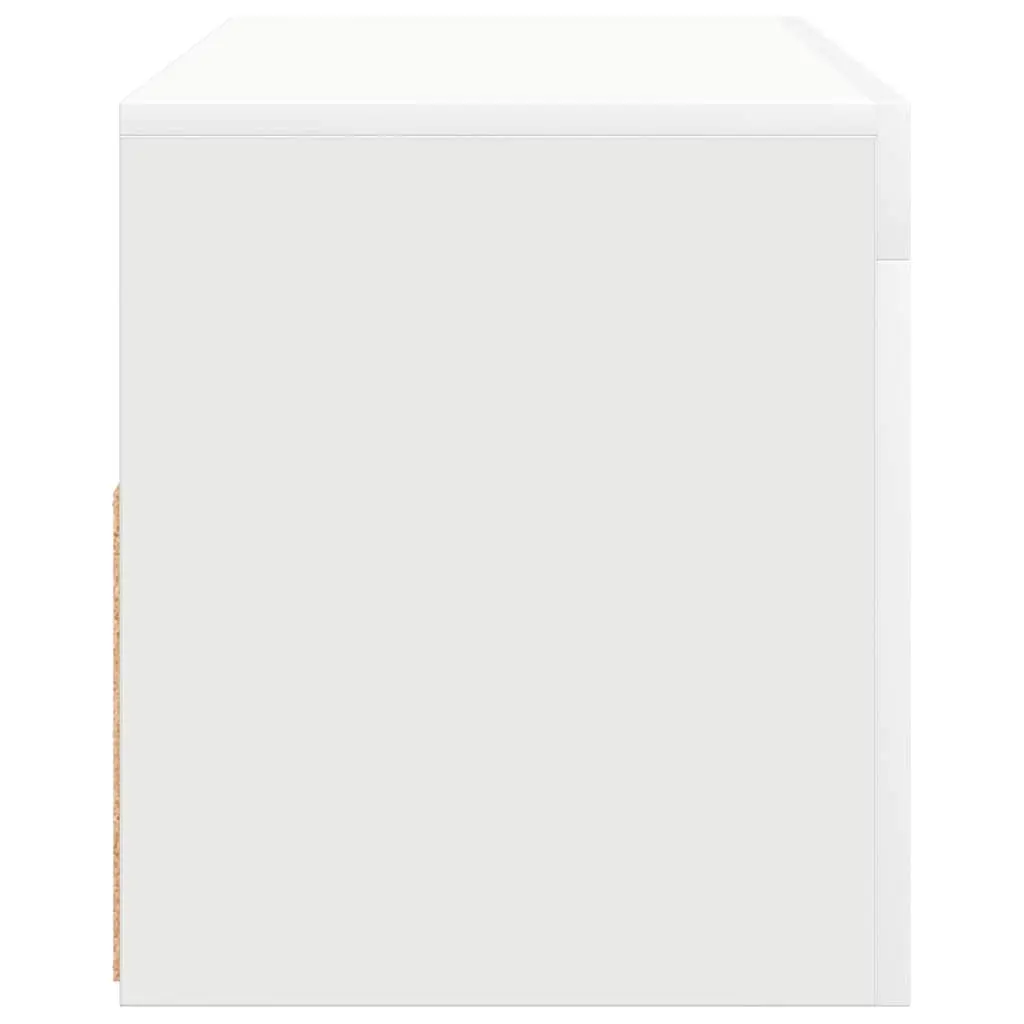 White LED TV Cabinet with Adjustable Shelves