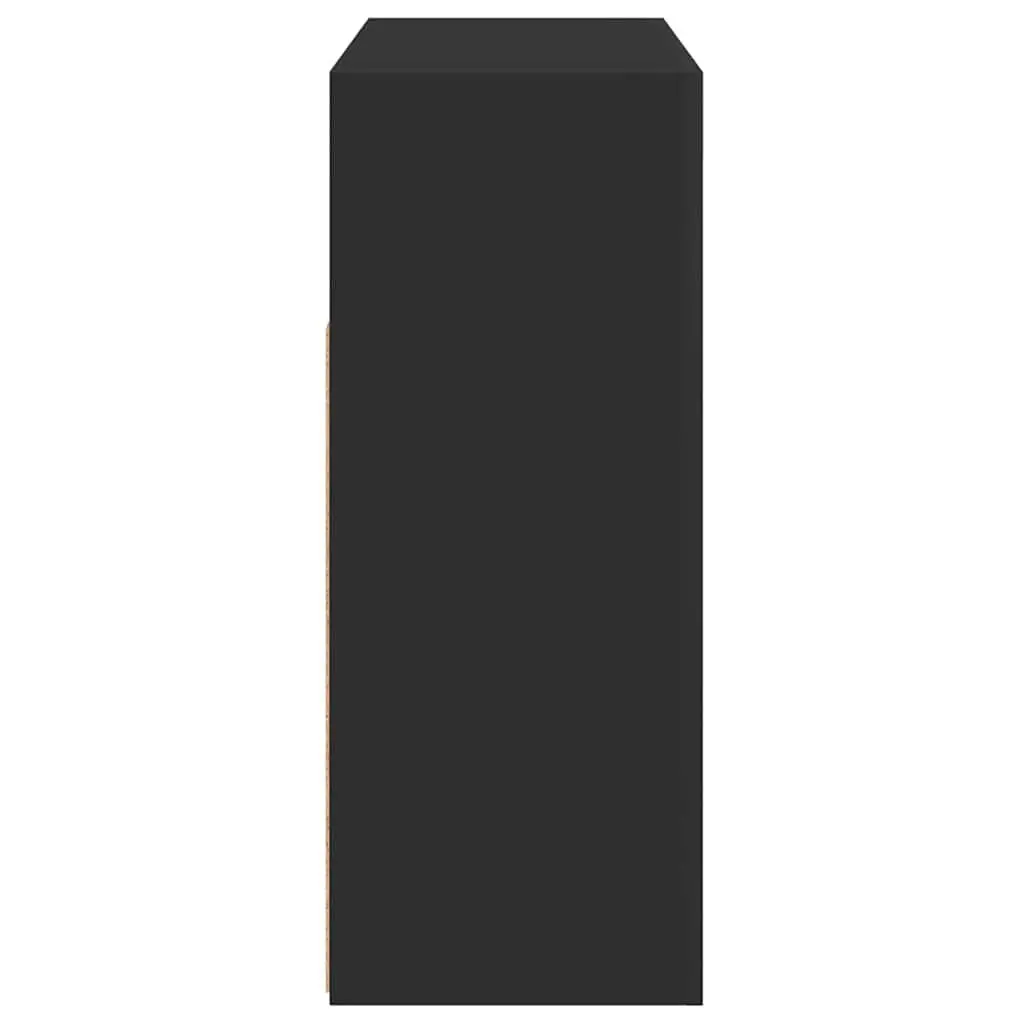 Sideboard Storage Cabinet Black RGB LED Lights 115.5x30x75 cm
