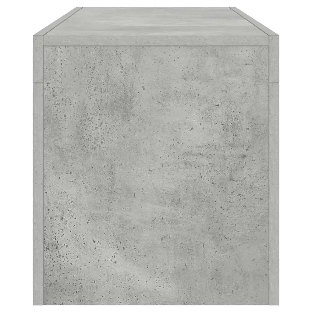 Grey Media Storage Unit LED Lights TV Cabinet Living Room Furniture 120L x 35W x 40H cm