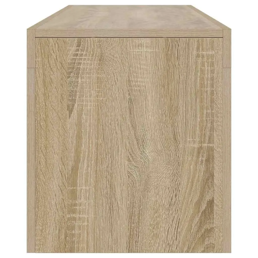 TV Cabinet Engineered Wood 140 x 36.5 x 40 cm Brown RGB LED Lights Media Stand Storage Unit