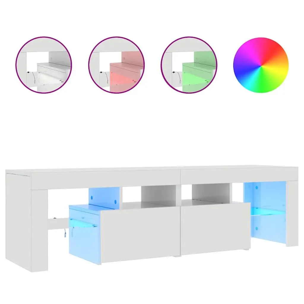 TV Cabinet with RGB LED Lighting