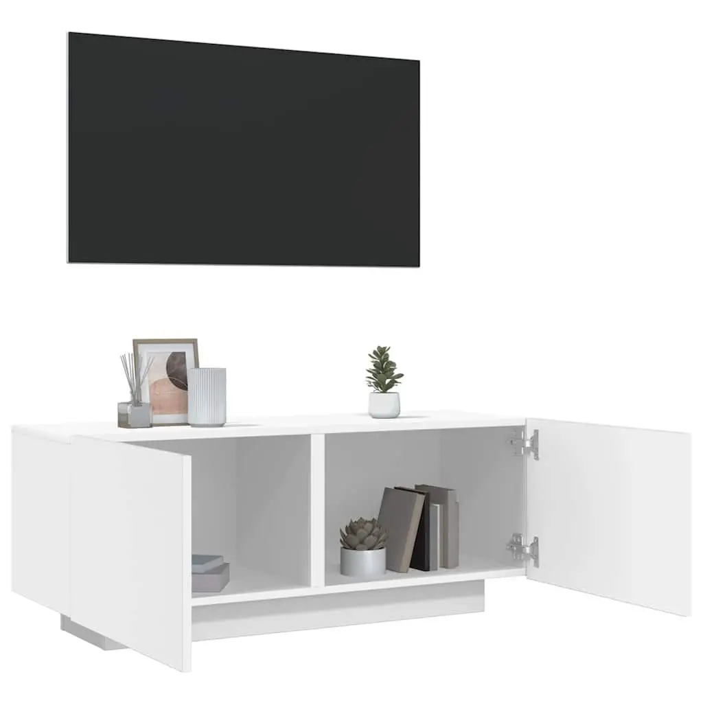 Engineered Wood White TV Cabinet 100x35x40 cm