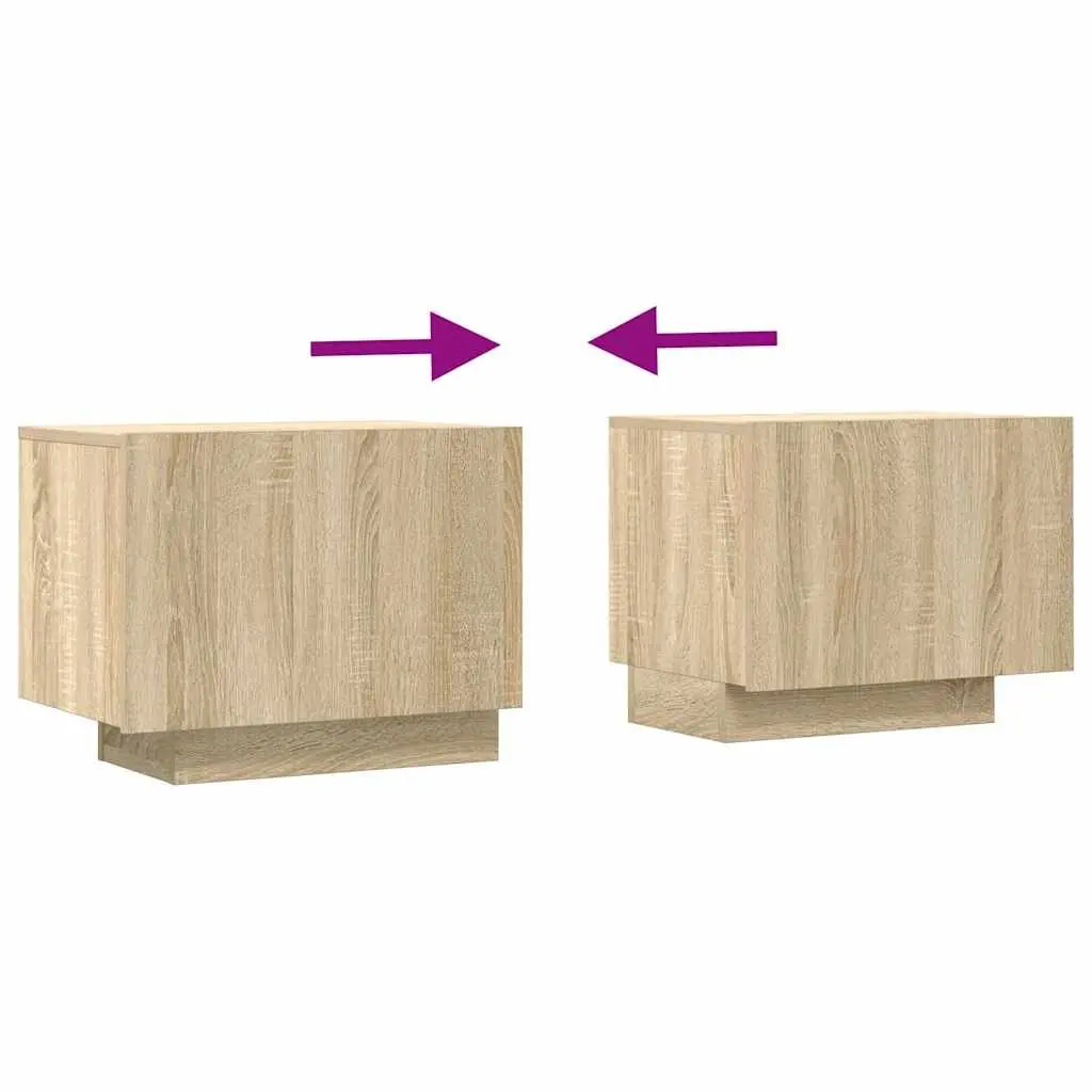 Sonoma Oak Brown Engineered Wood TV Cabinet Unit