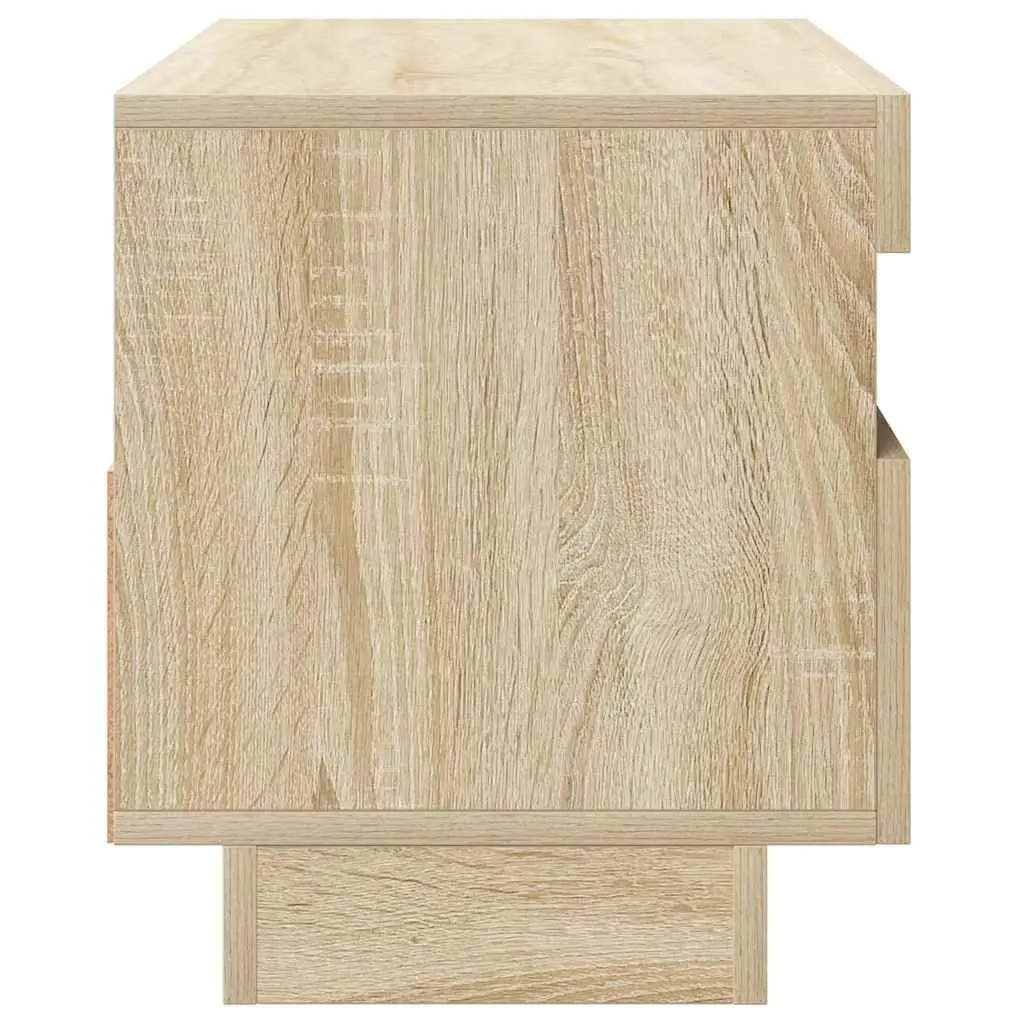 TV Cabinet Wooden 80 x 35 x 40 cm Brown with RGB LED Lights