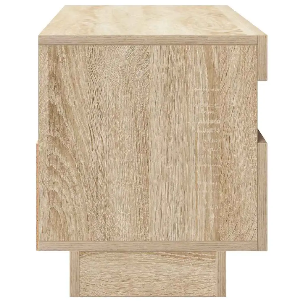 TV Cabinet MDF 100x35x40cm Brown with RGB LED Lights