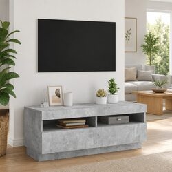 Stylish Grey TV Cabinet with RGB LED Lighting