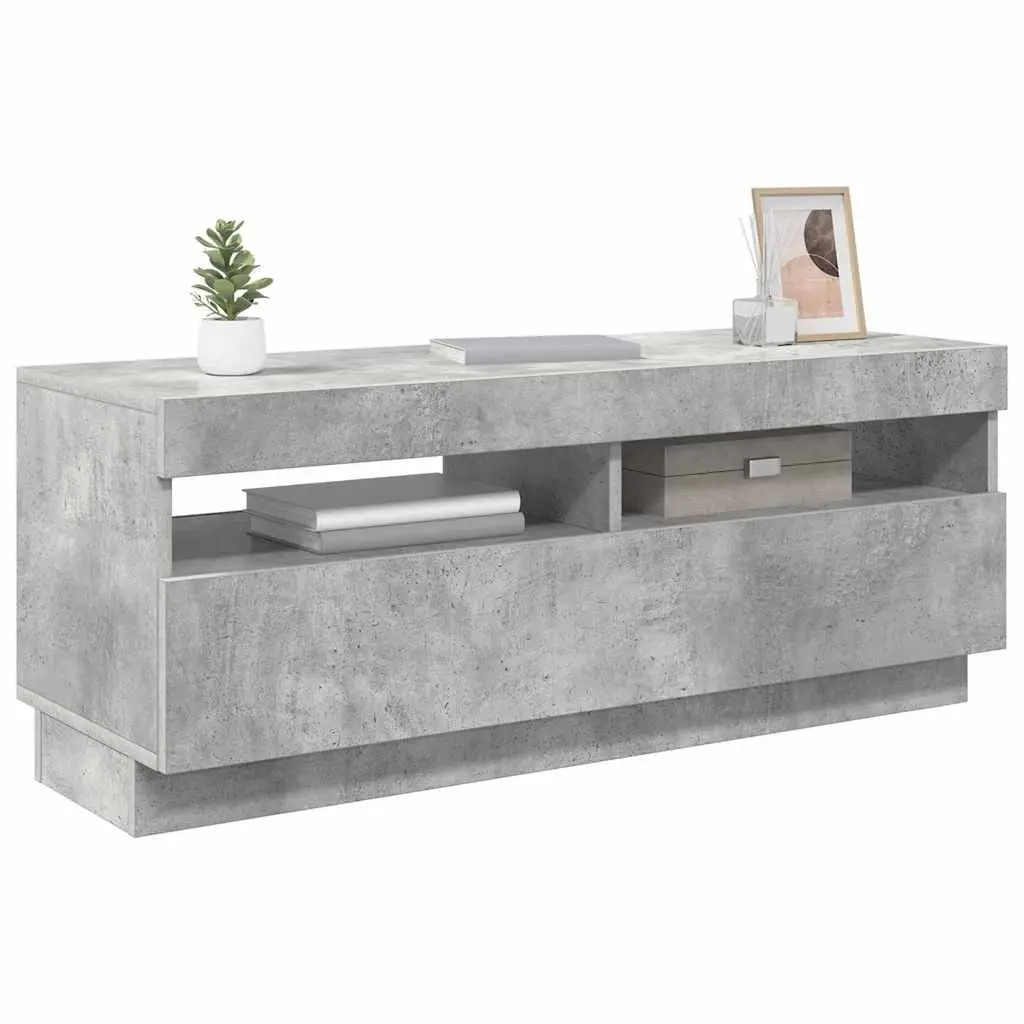 Grey TV Cabinet with RGB LED Lighting