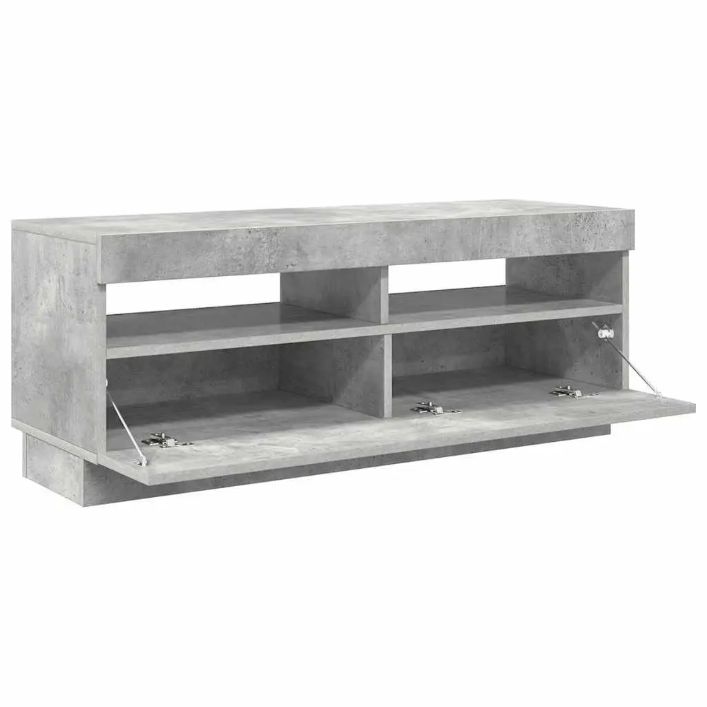 Grey TV Cabinet with RGB LED Lighting