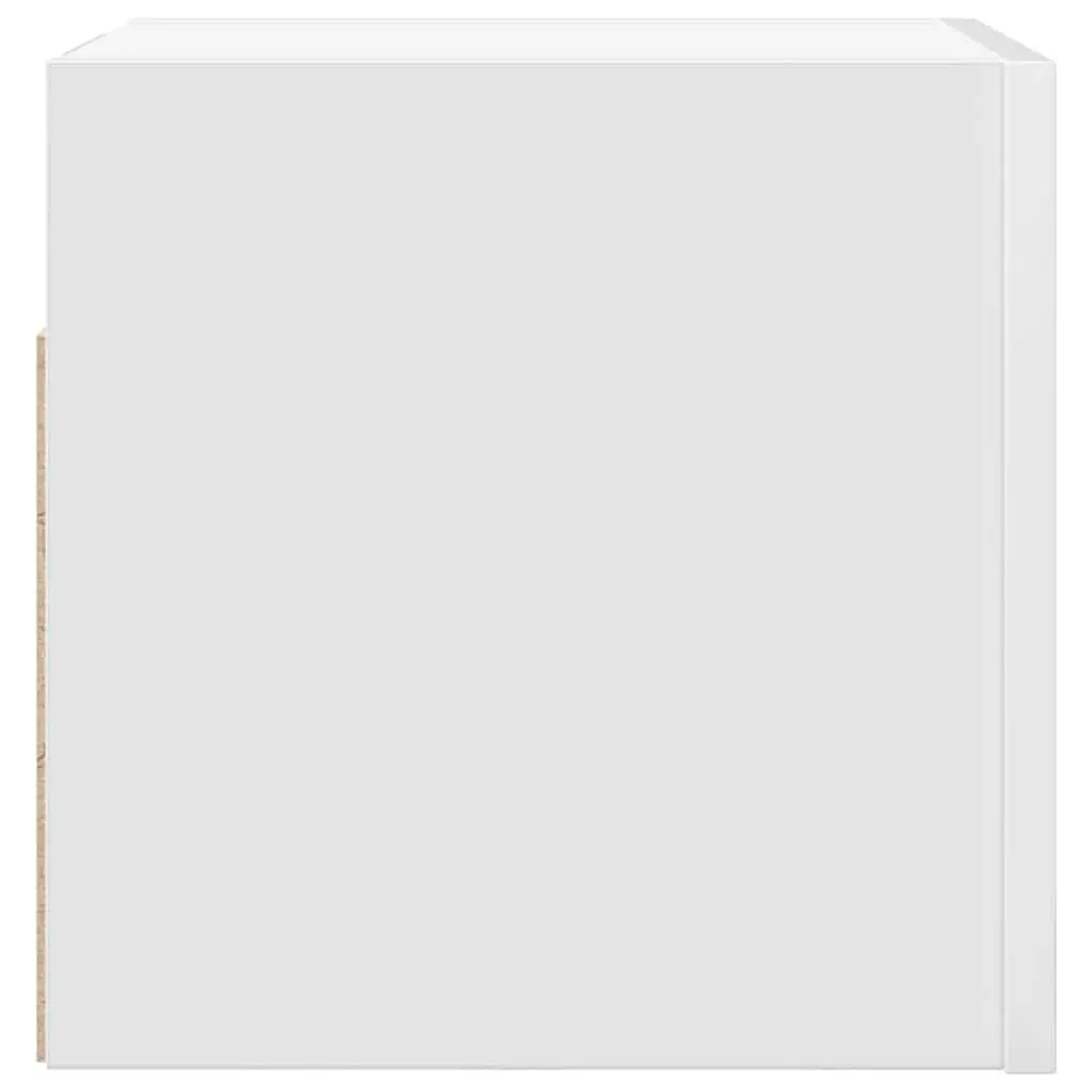 Wall Mounted TV Cabinet Set in White