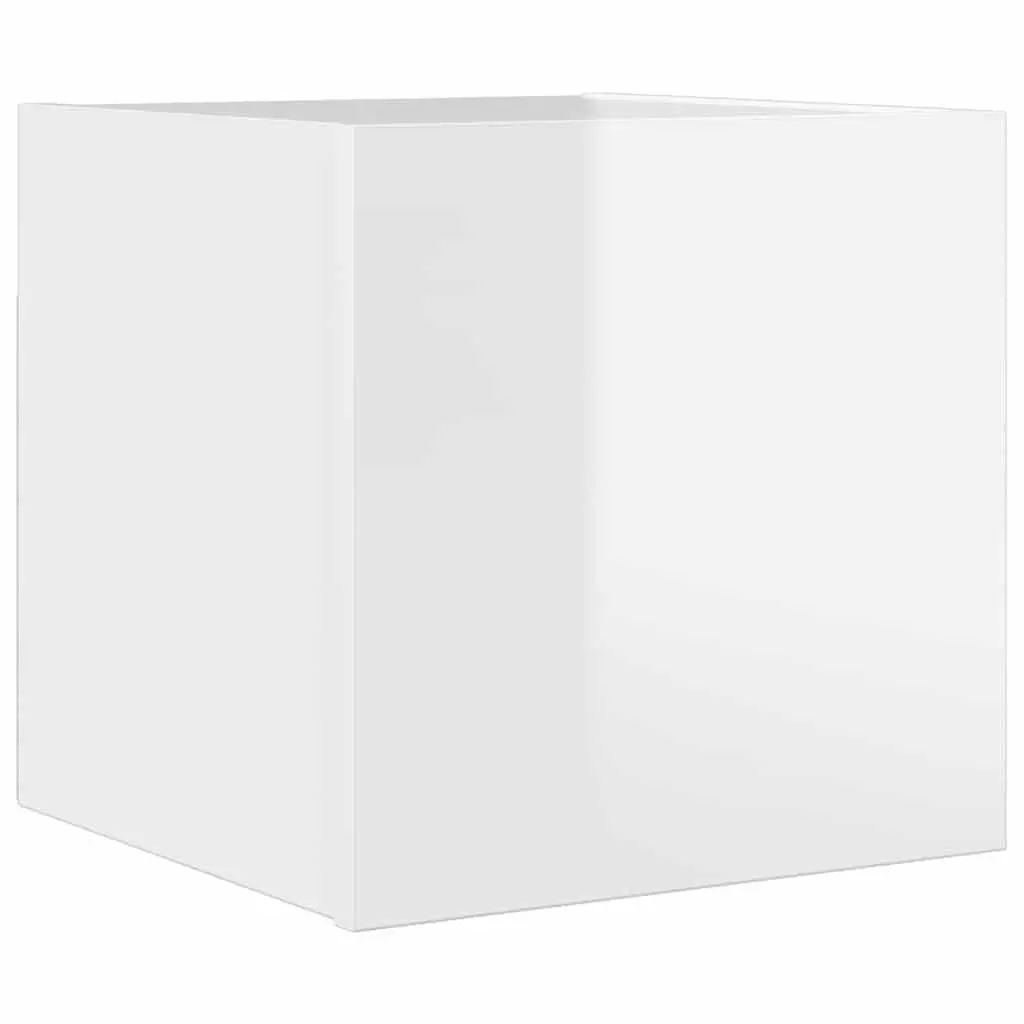 High Gloss White Wall Mounted TV Cabinet Storage Unit