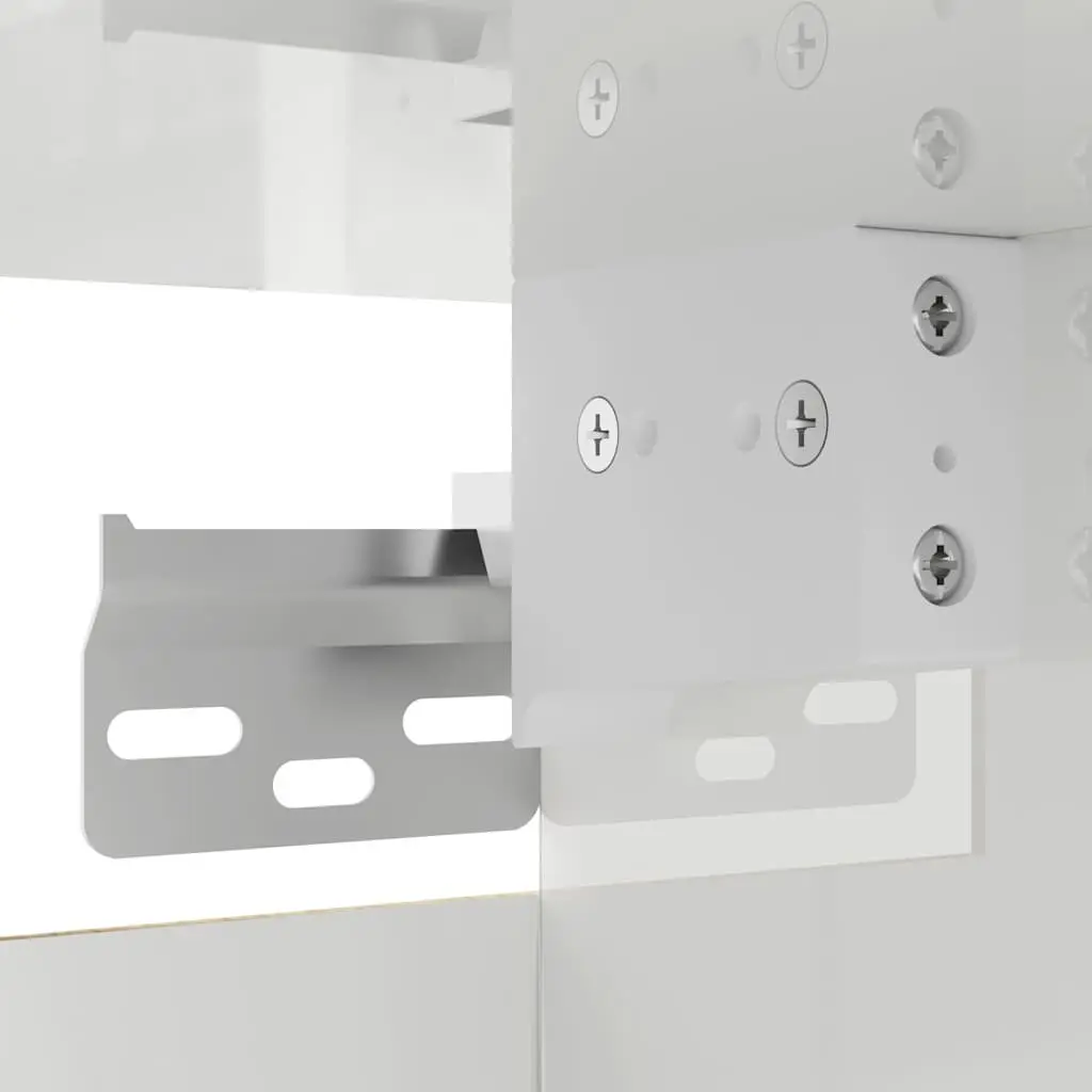 High Gloss White Wall Mounted TV Cabinet Storage Unit