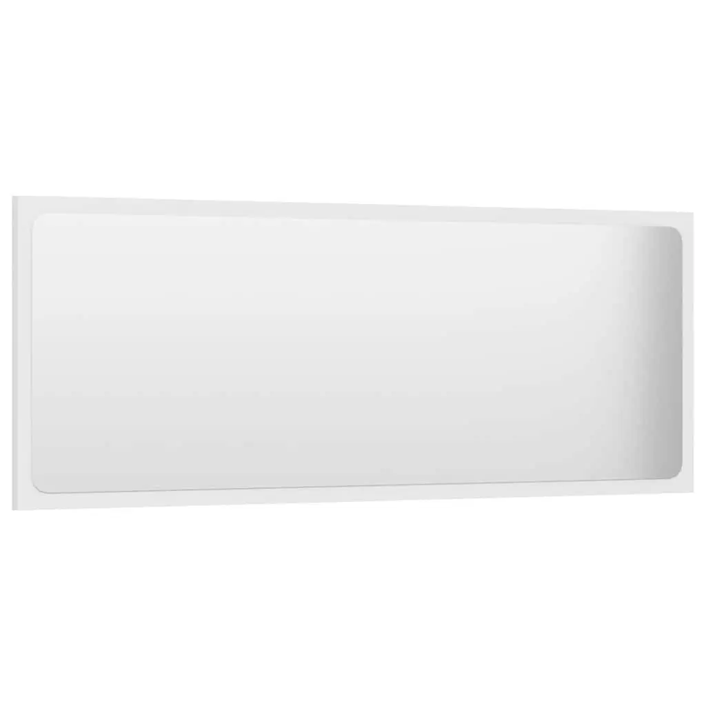 White Wall Mount Bathroom Mirror Cabinet with Storage 100cm