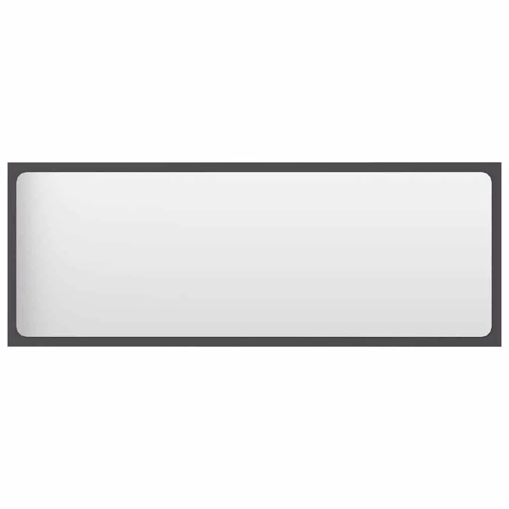 Engineered Wood Grey Wall Mounted Bathroom Vanity Mirror