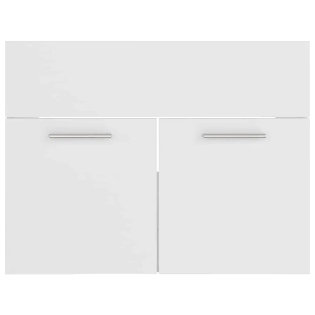 Bathroom Set Engineered Wood 2 Piece White Cabinet Mirror