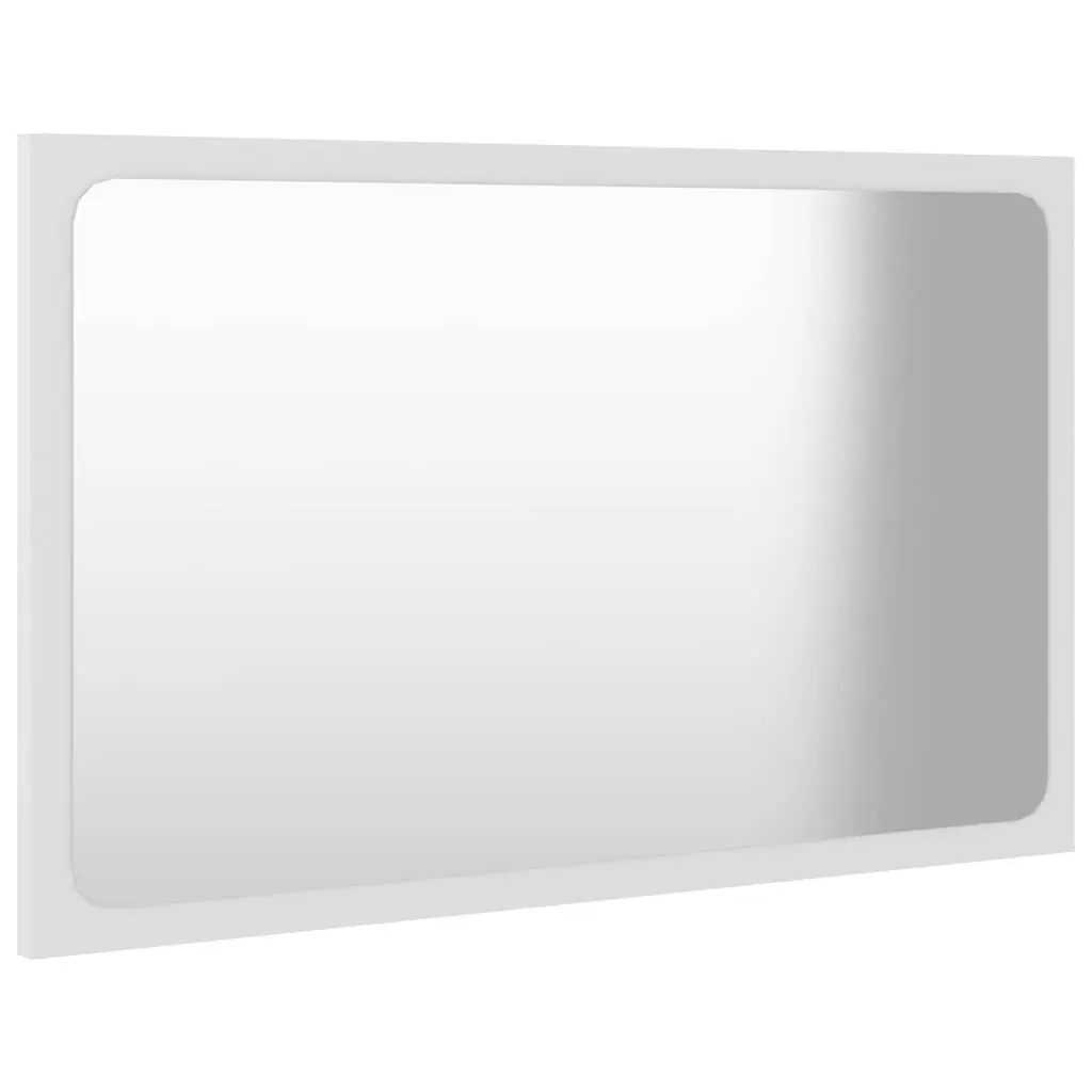 Bathroom Set Engineered Wood 2 Piece White Cabinet Mirror