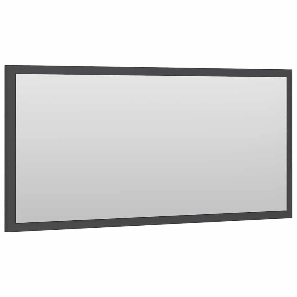 Grey 2-Piece Bathroom Storage Cabinet & Mirror