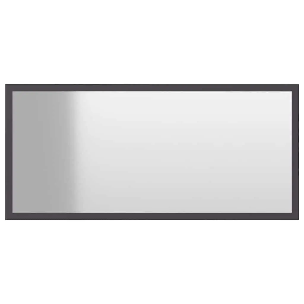 Grey 2-Piece Bathroom Storage Cabinet & Mirror