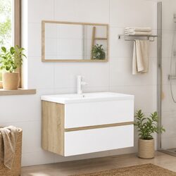 Stylish Bathroom Furniture Set with Mirror and Storage