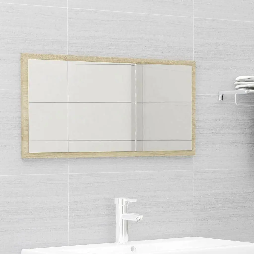 Bathroom Set Engineered Wood 2 Piece White Sonoma Oak
