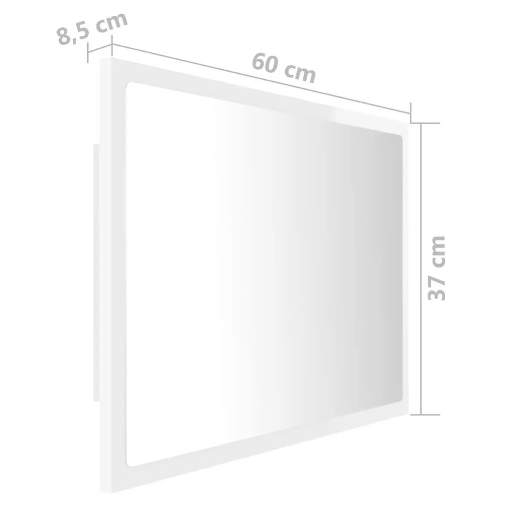 Wall-Mounted LED Bathroom Mirror with RGB Lighting