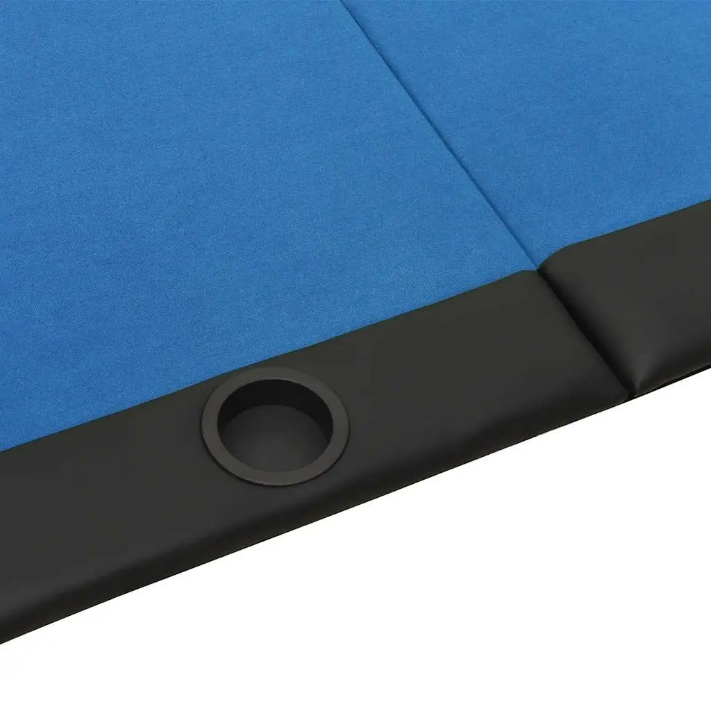 Poker Table Steel 207x106x76cm Blue Casino Style