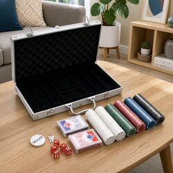 300-Piece Poker Chip Set with Dice and Carry Case