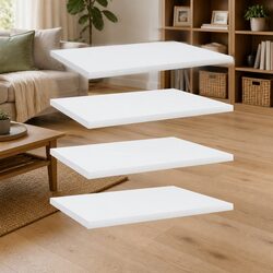 Premium Quality Bookshelf Boards 4 pcs White 40x30x1.5 cm