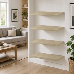 High-Quality Sonoma Oak Bookshelf Boards, Set of 4