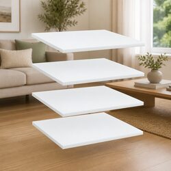 White Wall Mounted Floating Shelf Boards Set of 4