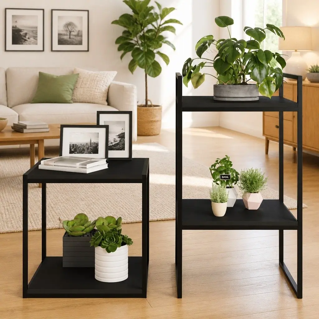 Black Floating Shelf Boards Set of 4