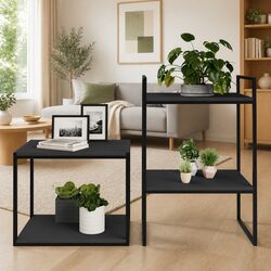 Durable Grey Floating Shelf Boards - 4 Pieces