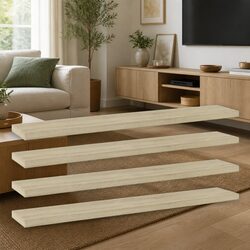 Brown Bookshelf Boards - 4 Pcs 60x10x1.5 cm Panels
