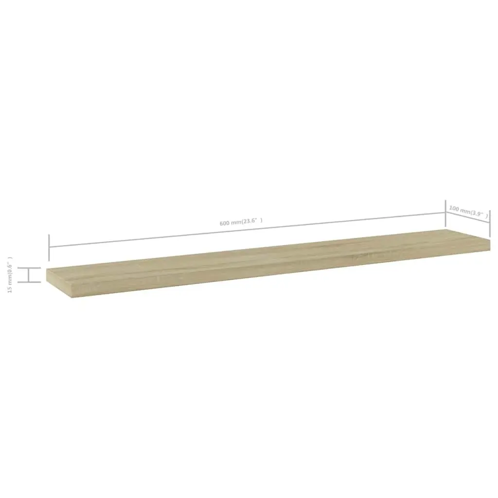 Bookshelf Boards Engineered Wood 60x10x1.5 cm Brown 4 Piece