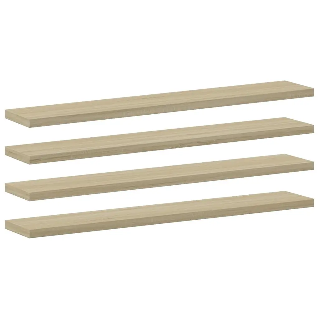 Bookshelf Boards Engineered Wood 60 x 10 x 1.5 cm Brown 8 Piece