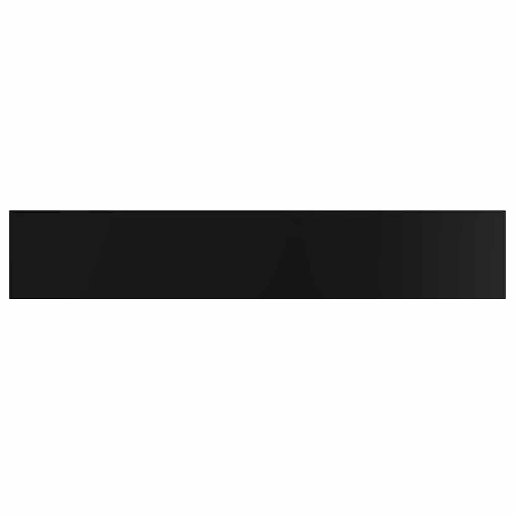Bookshelf Boards Engineered Wood 60x10x1.5 cm High Gloss Black 4 pcs