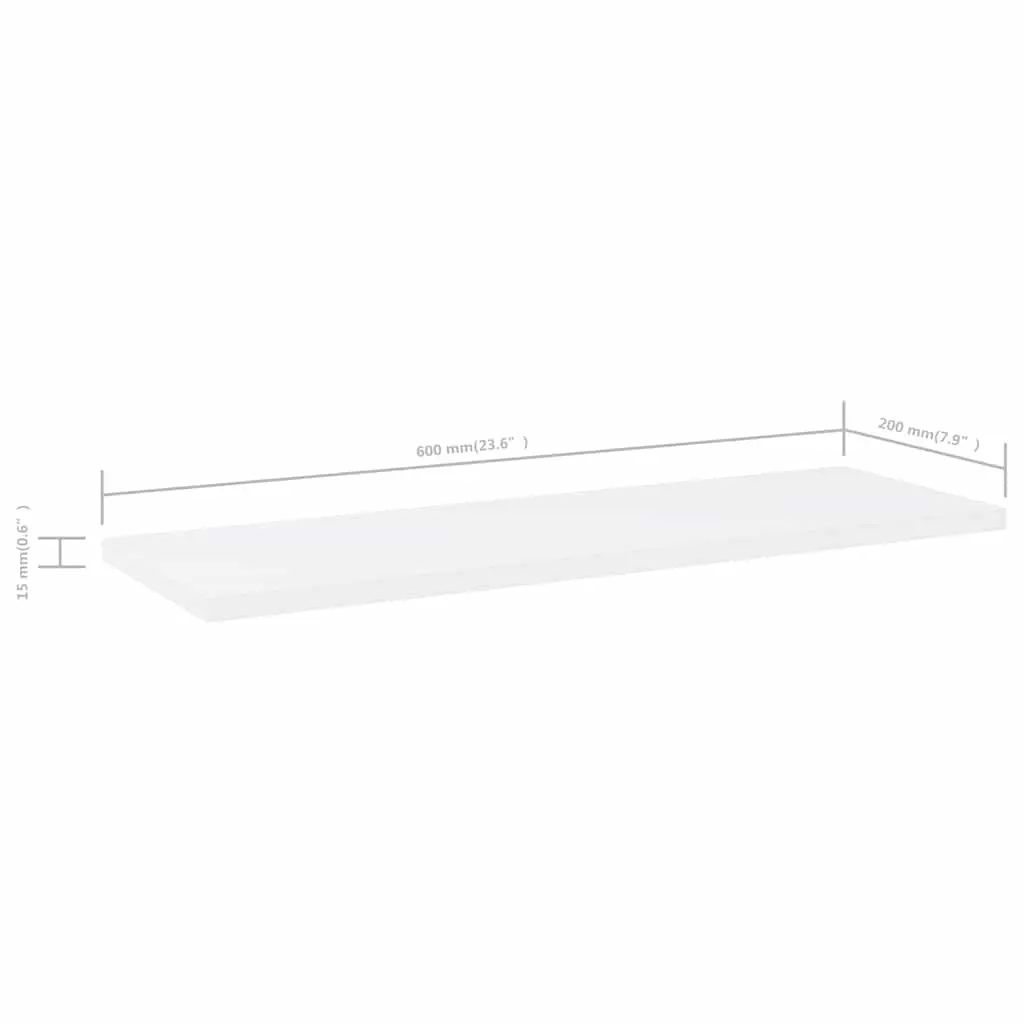 White Bookshelf Boards, Set of 4