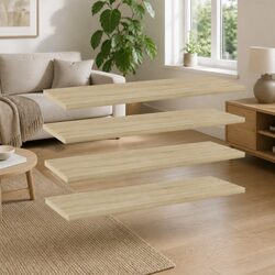 Sturdy Bookshelf Boards - 4 pcs Sonoma Oak 60x20x1.5 cm