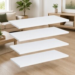 Quality Engineered Wood Bookshelf Boards - 4 pcs White
