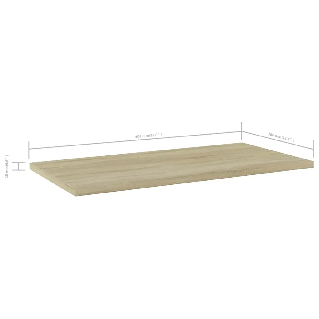 Bookshelf Boards Engineered Wood 60 x 30 x 1.5 cm Sonoma Oak 8 Piece