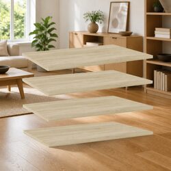 Sonoma Oak 4-Pack Floating Shelf Boards for Home Storage