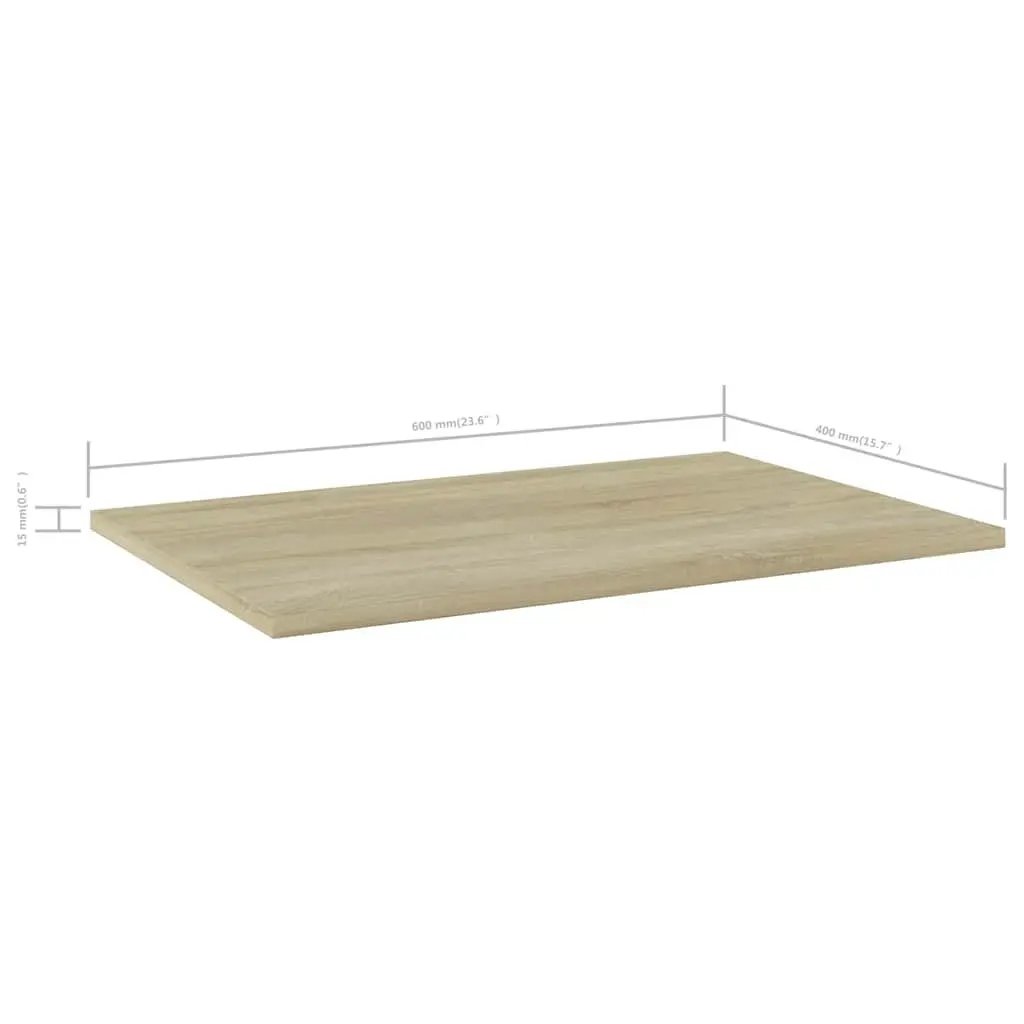 Floating Shelf Boards Engineered Wood 60 x 40 x 1.5 cm Sonoma Oak