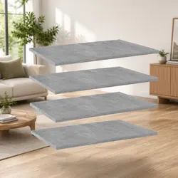 Durable Grey Engineered Wood Bookshelf Boards 60x40x1.5 cm