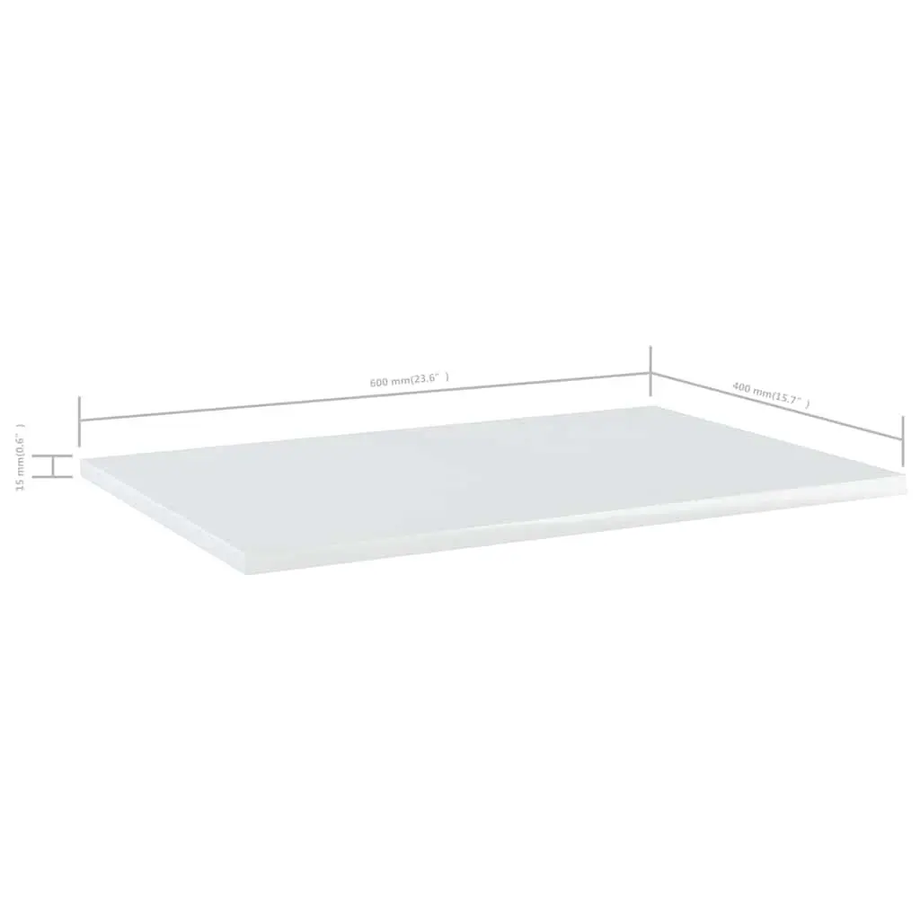 Floating Shelf Boards Engineered Wood 60 x 40 x 1.5 cm White 4 Piece