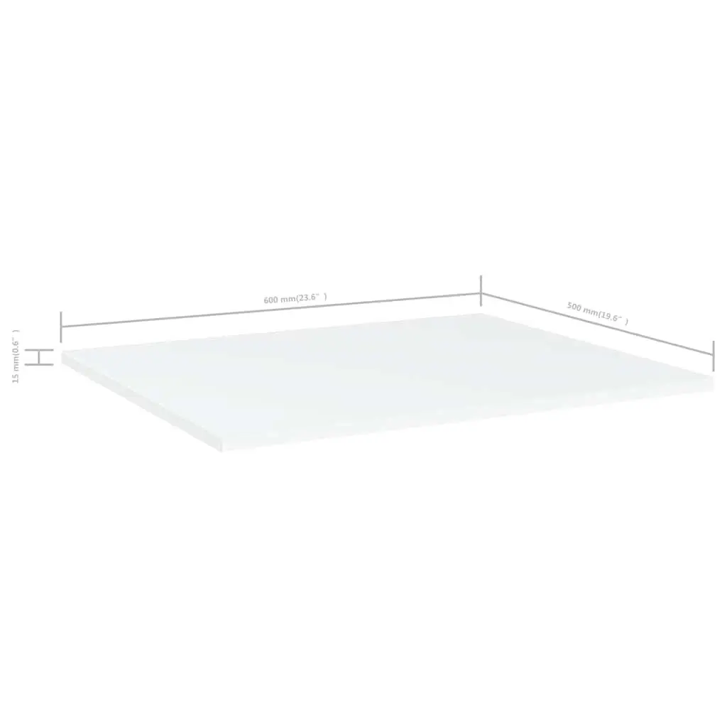 Floating Shelf Boards 4 Pack White Storage Panels