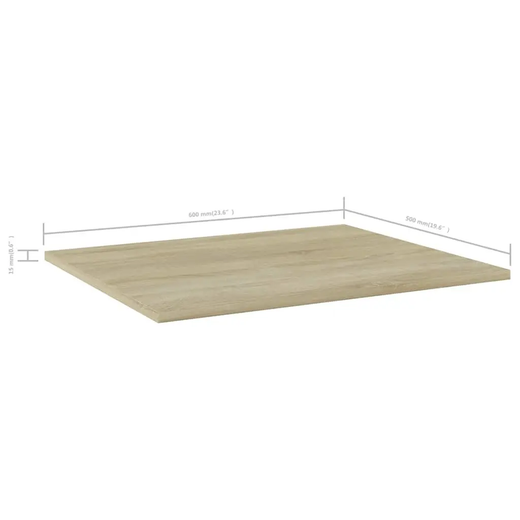 Floating Bookshelf Boards 4 pcs Brown Storage Shelves Wall Mount Display 60x50cm