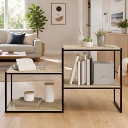 Sonoma Oak Floating Shelf Boards Set of 8 - 60x50x1.5 cm