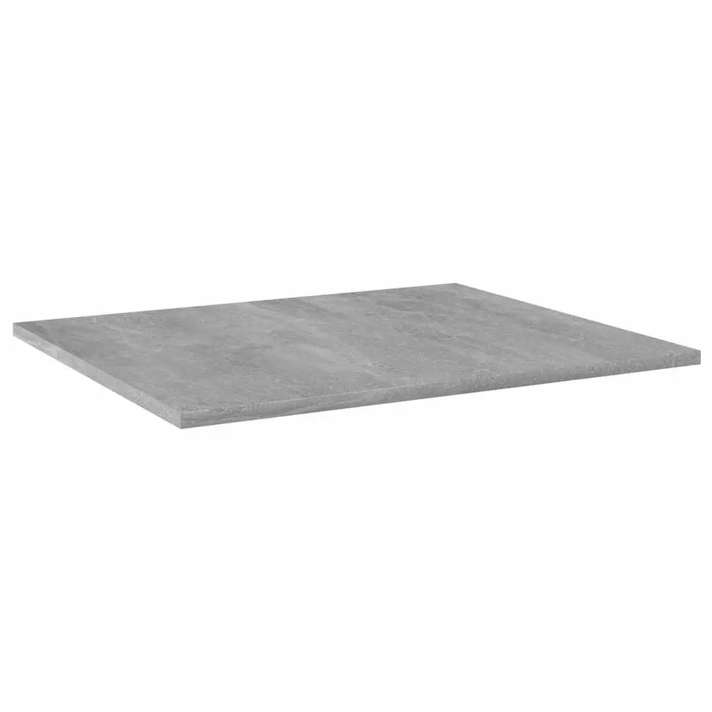 Bookshelf Boards Engineered Wood 60 x 50 x 1.5 cm Grey 4 Piece Floating Wall Shelves Storage Display Unit