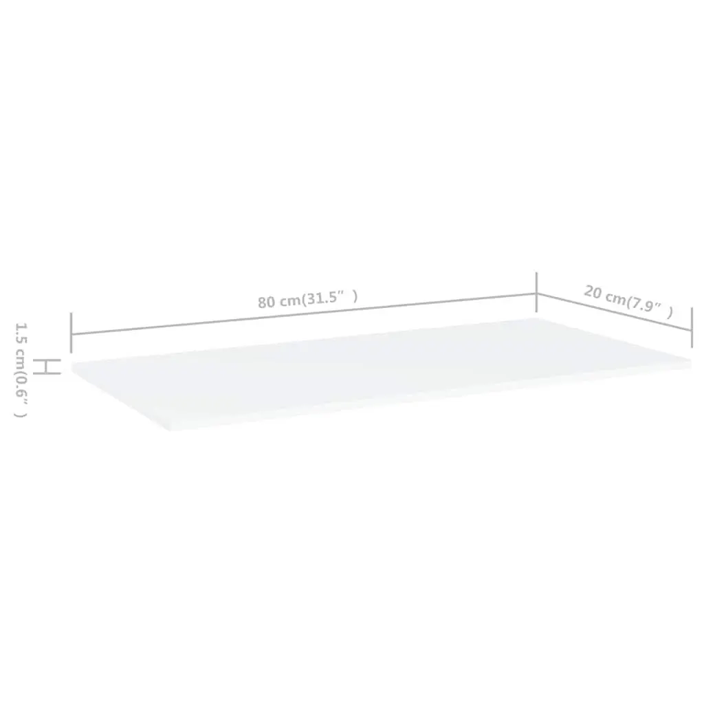 White Floating Bookshelf Boards for Storage